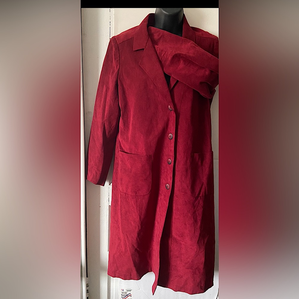 Baron peters vintage suede trench coat